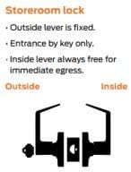 Commercial Lever Door Lock - Heavy-Duty Locking Door Handle, ADA Door Handles, Cylindrical Lever Lock, Non-Handed Grade 2 Industrial Door Handle, 26D Satin Chrome, Storeroom Function