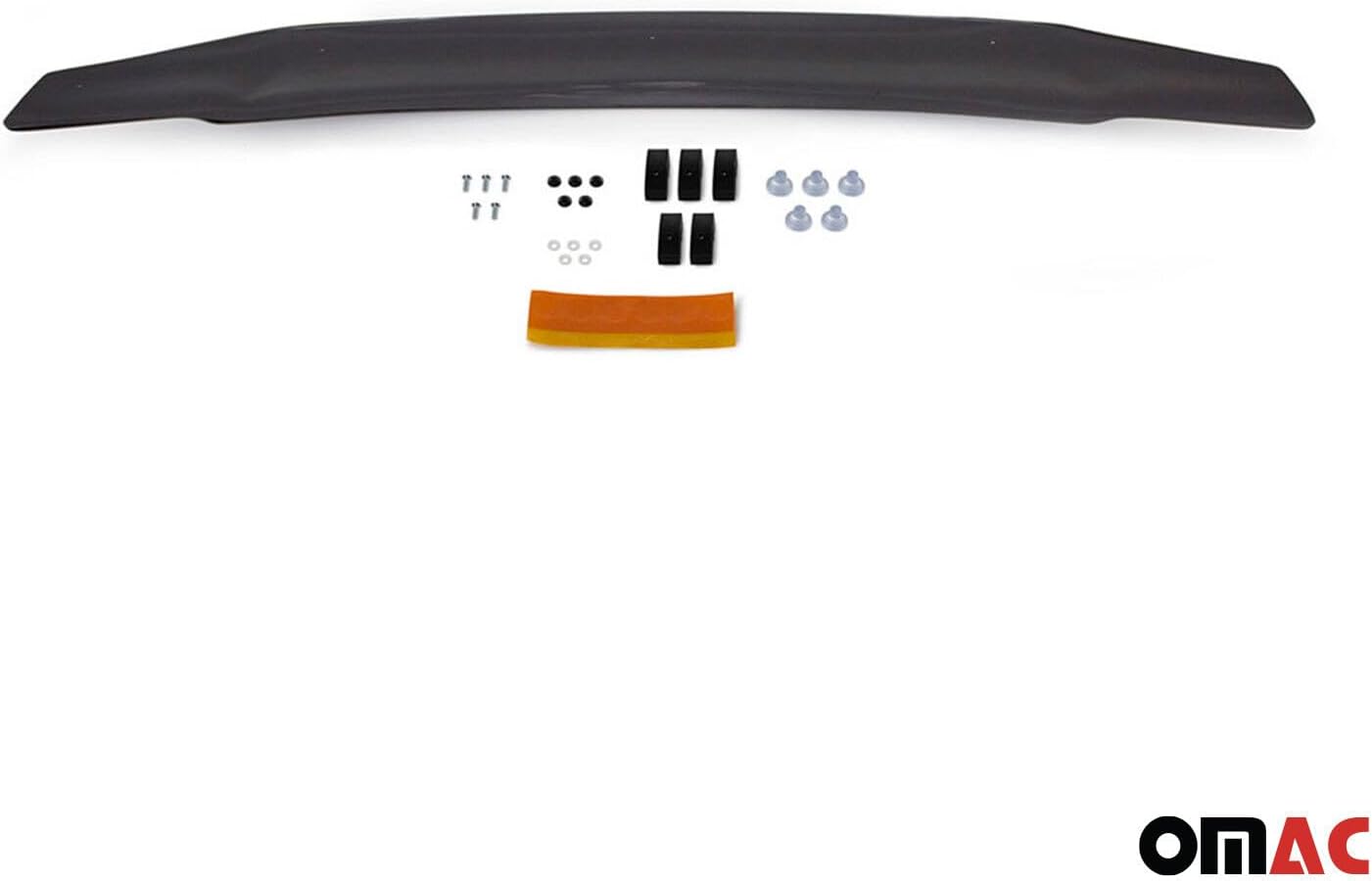 OMAC Front Bug Shield Hood Deflector Guard for VW Amarok 2010-2020 Black Smoke