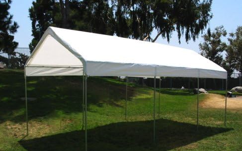24'X40' Extra Heavy Duty 12 mil (White) Tarp 3 Ply Coated Reinforced Canopy 6 oz 3 Layer (Includes Tarps Tools and Toys Maintenance Manual)