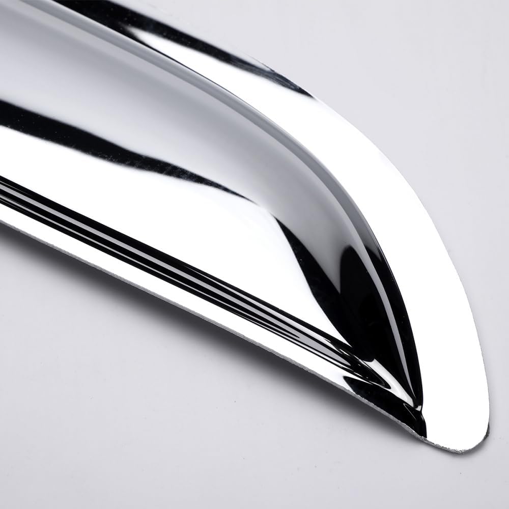 Chrome Side Window Visors Vent Deflector for 2013-2019 Ford Escape,4pcs Outside Tape-On Sun Rain Guards Set 94383Y