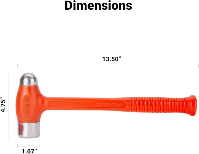 Capri Tools 46 oz. Dead Blow Ball Peen Hammer CPDBHB46