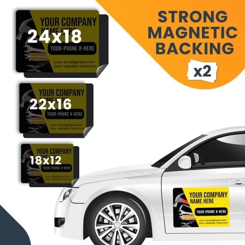 Magnet Me Up Customizable and Personalized Automotive Magnet Decals (12āx18ā Builder Rectangle)