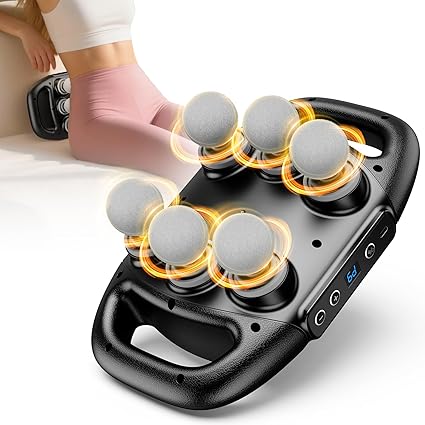 6-Head Massage Gun, Deep Tissue Back Massager with 32 Adjustable Intensities & 9 Modes, Electric Percussion Massager, Gun Tool for BackShouldersLegsArmsNeck & Full Body Muscle Pain Relief
