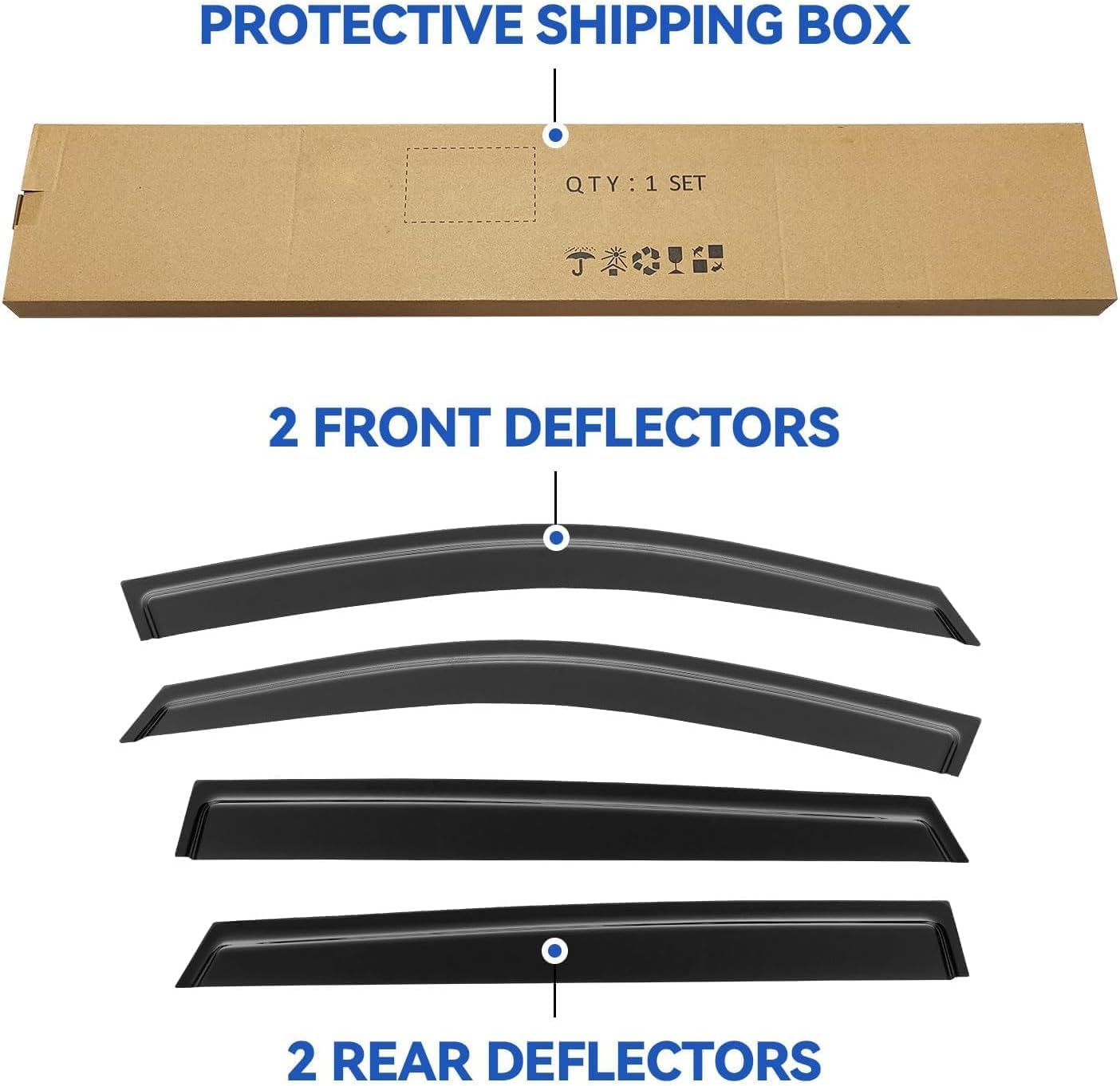 Window Visors Rain Guards Shield for 2020 2021 2022 2023 2024 2025 Subaru Outback, Out-Channel Window Vent Wind Deflectors Visors Shades for 20-25 Outback