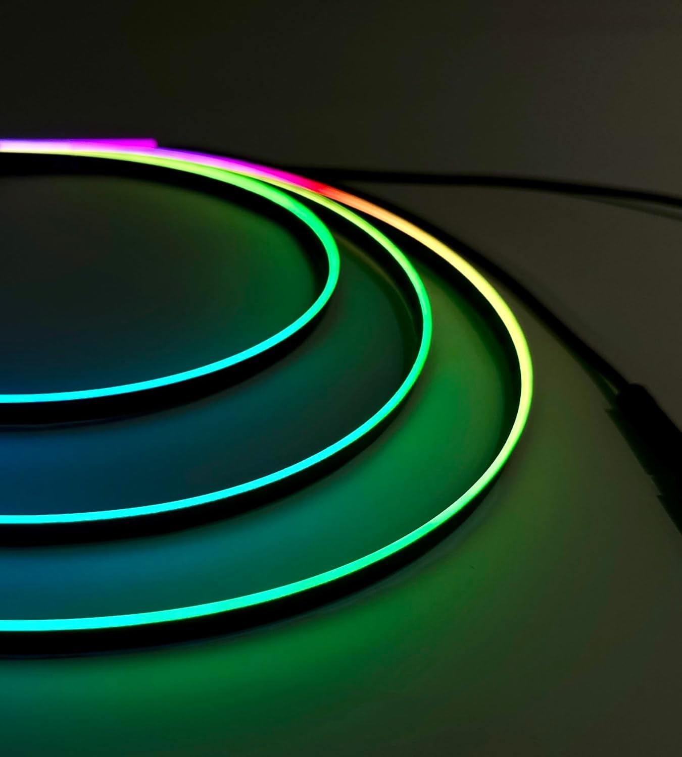 KENANEK Acrylic Interior Car LED Strip, 55.12-inch USB/Type C Interface Colorful car Ambient Lights kit,Supporting Wireless Control Modes,with 16 Million Color Options