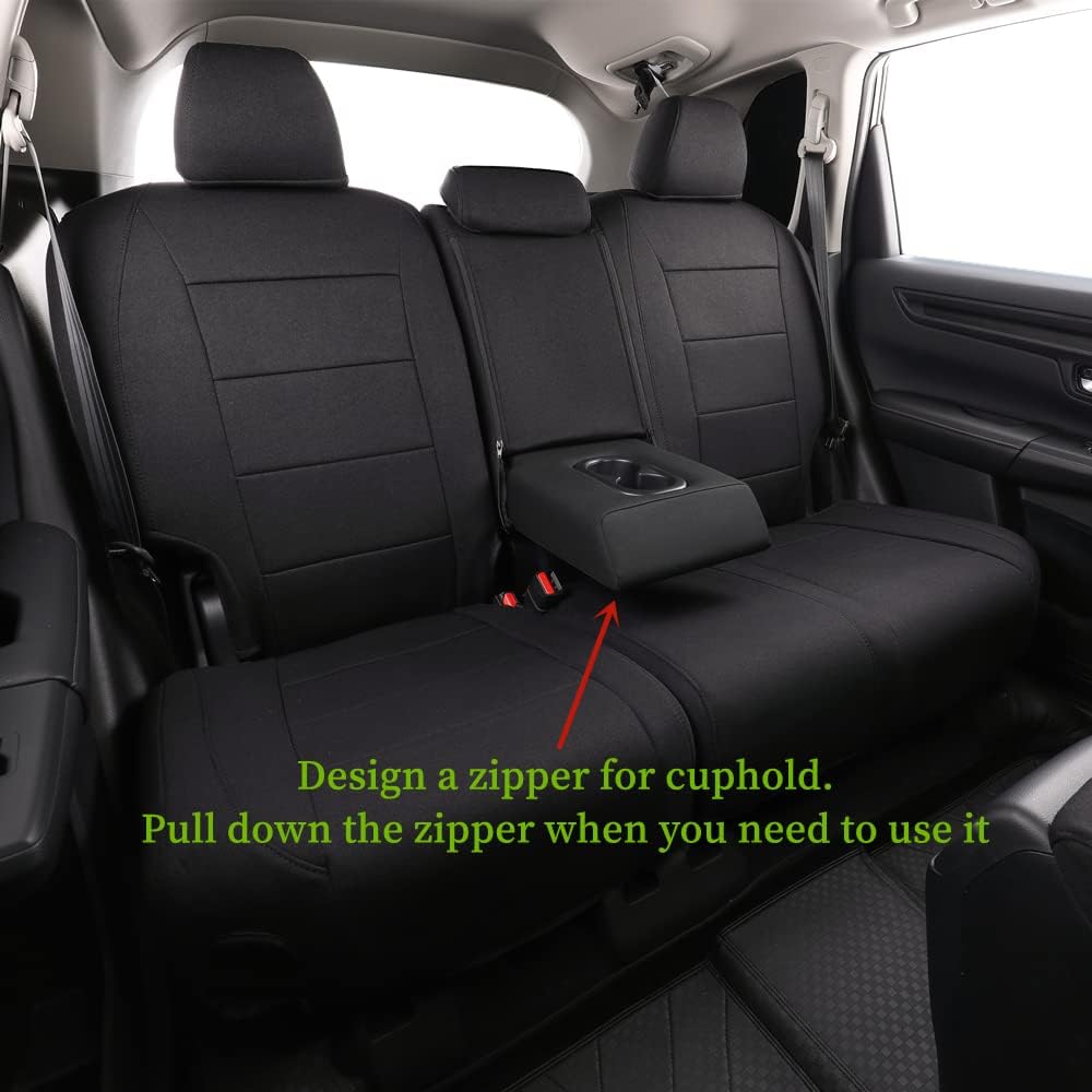 coverdream Custom Seat Covers Compatible with Select Honda CRV 2012 2013 2014 Models (Black,Full Set)