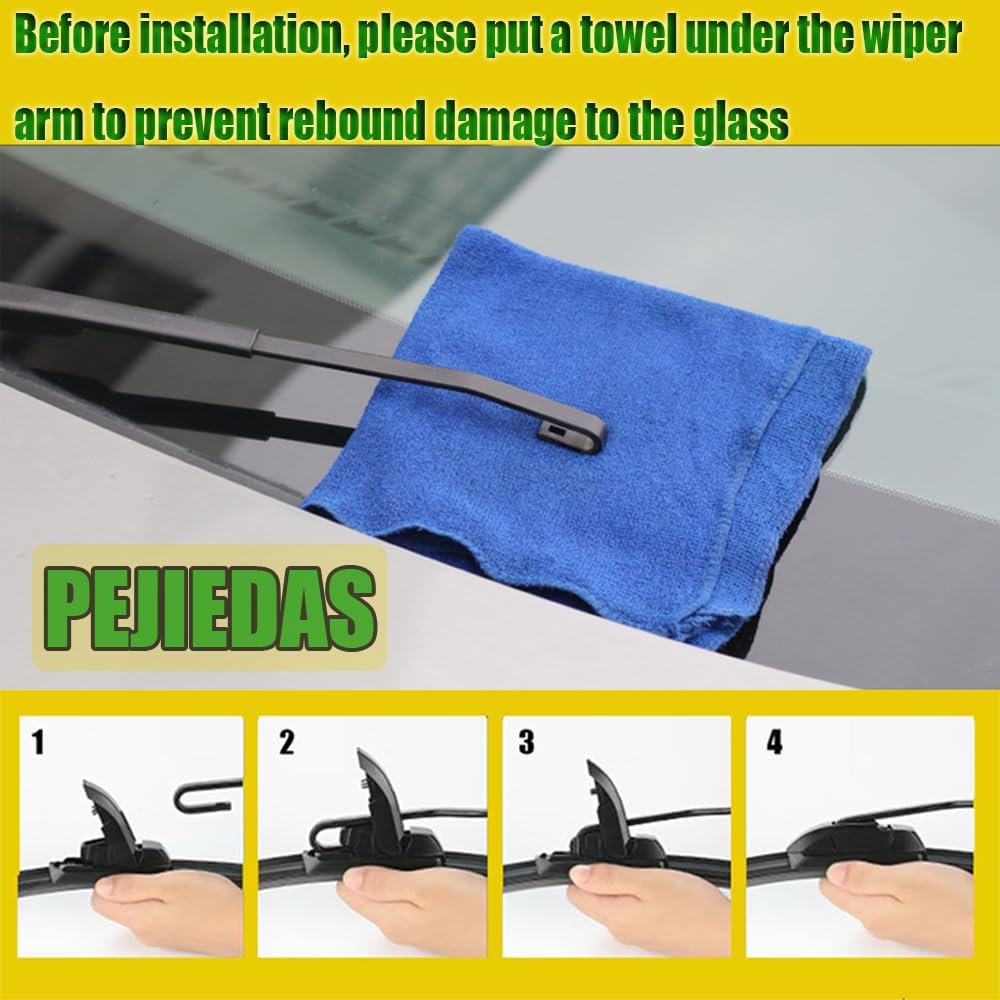 OEM Quality Front Wiper Blades, Replacement for 1996-2000 Honda Civic,1987-1990 Nissan Sentra, OE Original Style (19 Inch + 18 Inch Front Wiper Blades)