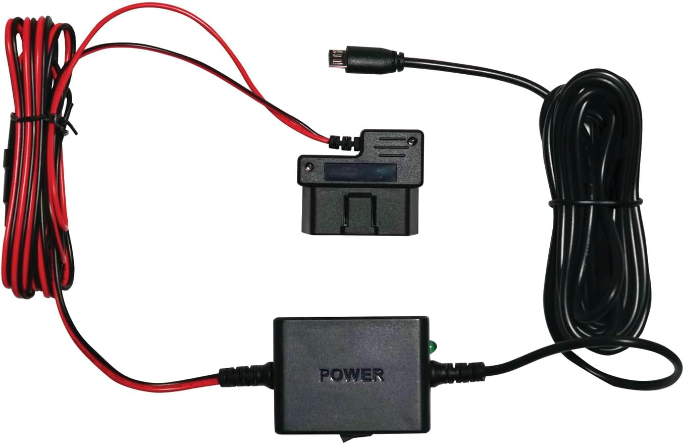 Cobra SC 201 Smart Dash Cam and 2.5A OBDII Port to Micro-USB Hardwire Kit: Front View Camera with Full HD 1080P Resolution, Built-in WiFi & GPS, Live Alerts Through Drive Smarter App