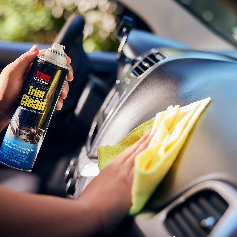 Stoner Car Care 91134 Trim Clean All-Purpose Fast Acting Powerful Foaming Cleaner Quickly Removes Grime and Stains From Trim, Consoles, and More To Restore Automotive Interiors, 18 Oz, Pack of 1