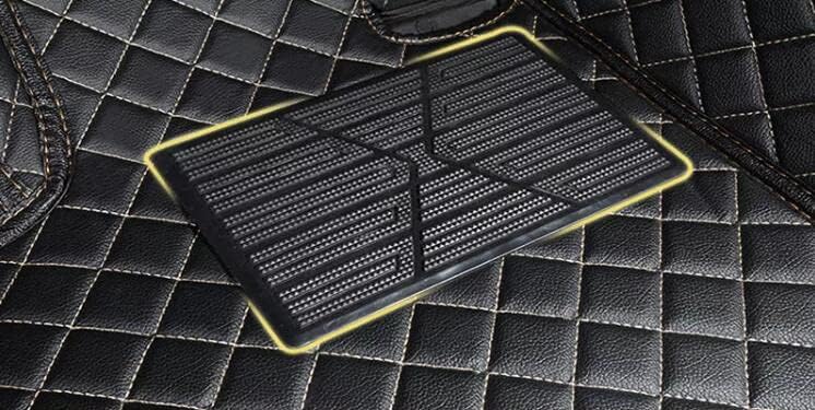 Custom All-Weather Protection Leather Car Floor Mats for Cars Sedan SUV Sports Car Waterproof Floor Mat (Purple)