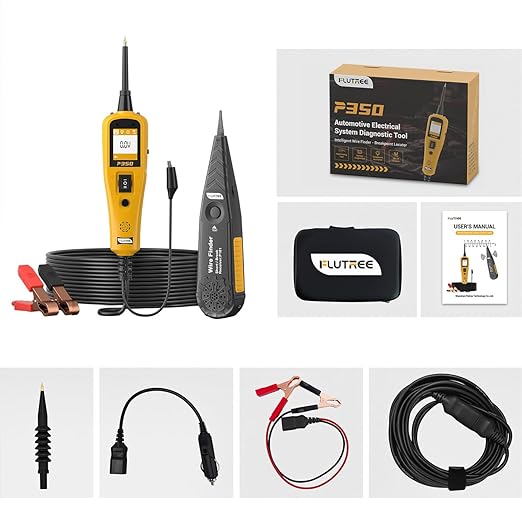 Car Automotive Power Circuit Breaker Probe Tester Finder Tool Bsttery Electrical Fuse AC DC Voltage Tester Test Light Wire Break Locator Analyzer Tracer Pen Accessories 9-30V (p350)