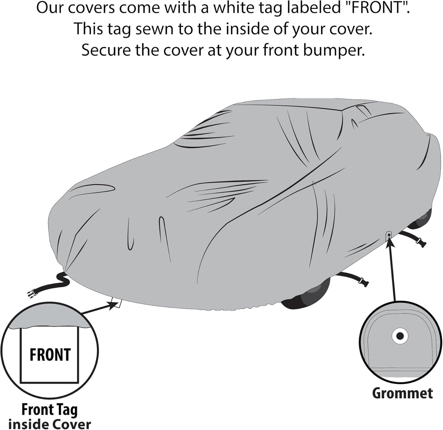 USCarCover 5 Layer All Weather Protection, Breathable Car Cover for Jeep TJ 1997-2006 SUV 2-Door Pollution, Dust, Sun, Snow, Rain