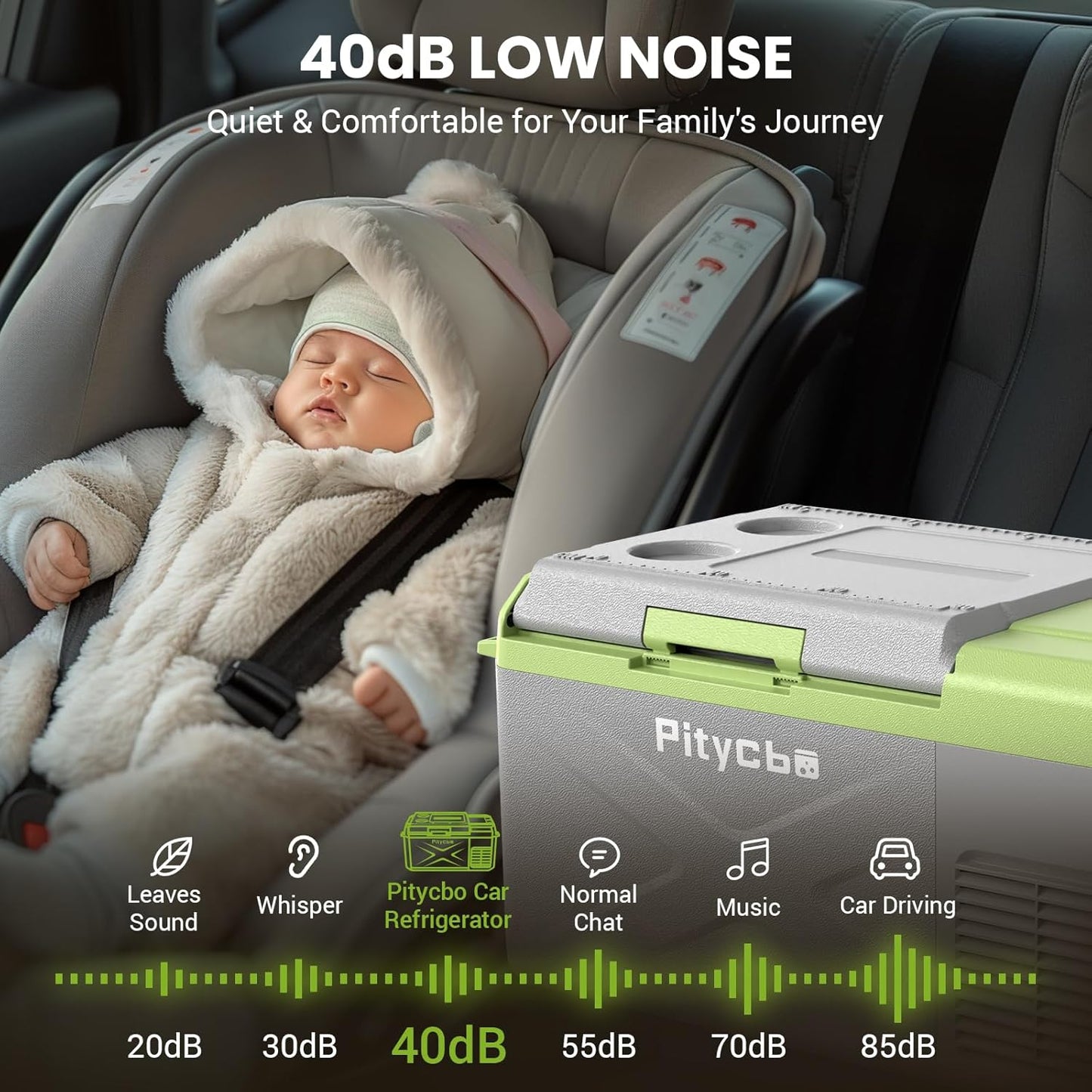 Car Refrigerator 12v Portable Fridge for Car, Auto 19 Quart Freezer Cooler, -4℉—68℉ 12/24V DC 100~240 Volt AC for Truck, Camping, Travel, Vehicles, RV