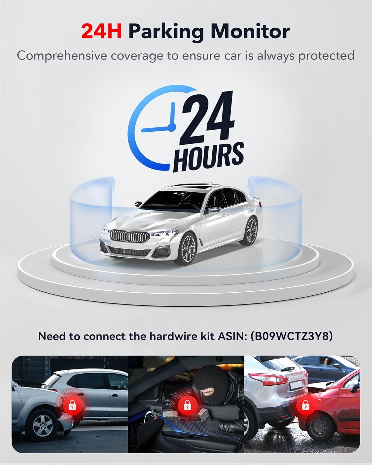 REDTIGER F17 4K 3 Channel Dash Cam, 5GHz WiFi Built-in GPS with 64GB Card, 2160P+1080P+1080P Front and Rear Inside, Triple Car Camera with 3 Inch Screen, IR Night Vision, G Sensor, WDR, Parking Mode