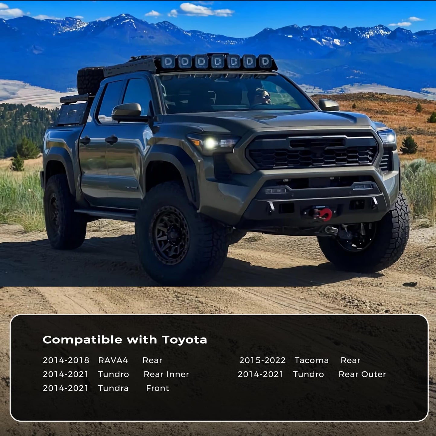 Reverse Backup Parking Assist Sensor Compatible with Select Toyota Models - RAV4 2014-2018 Tacoma 2015-2022 Tundra 2014-2021 Replace# 89341-0C010, 89341-0C020 4pcs