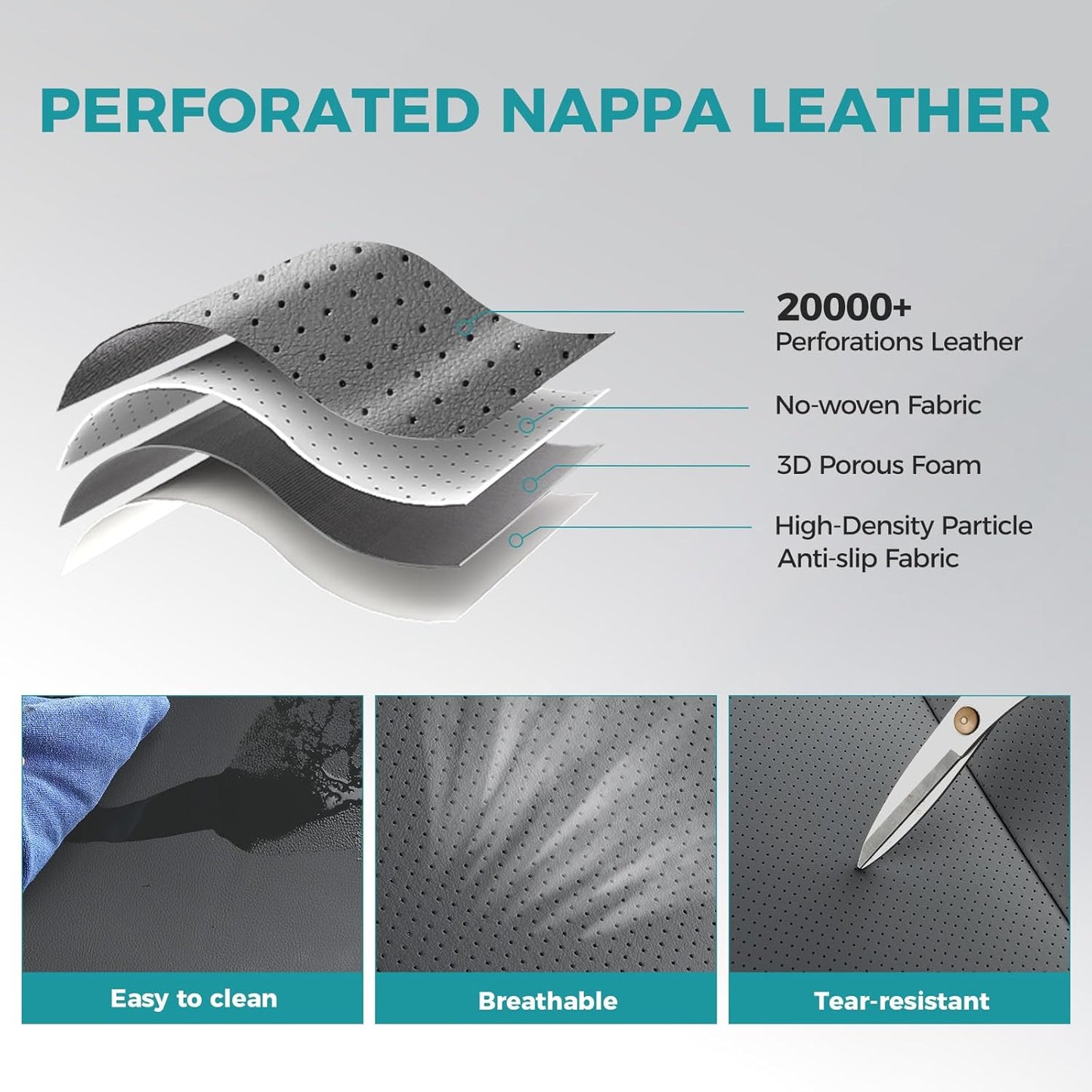 Seat Covers for Honda CRV 2023 2024 2025 2026 EX/EXL/LX/Sport/Touring/Special Edition, Hybrid & Gas, 1:1 Custom Leather Seat Covers Full Set - Grey