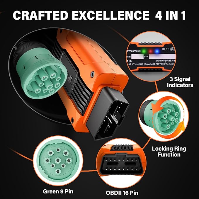 Emergency DPF Regener Tools, DPF Regeneration and Reset Device for Heavy Duty Trucks, DPF Regeneration Scanner – Engine Compatible with Cummins, Volvo, Caterpillar, Paccar and More Engines