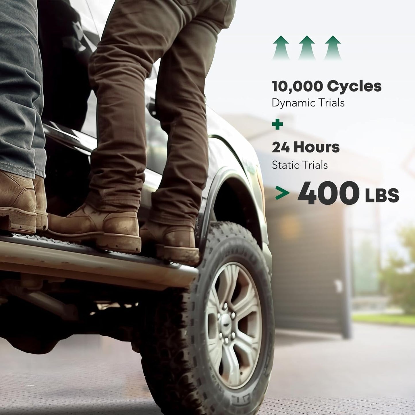 YHTAUTO 3 Inch Running Boards Side Steps Compatible with Chevy Silverado & GMC Sierra 1500/2500 HD/3500 HD 2019-2024, Extended Cab, Round Carbon Steel Black Powder, Truck Cab Side Step Rails