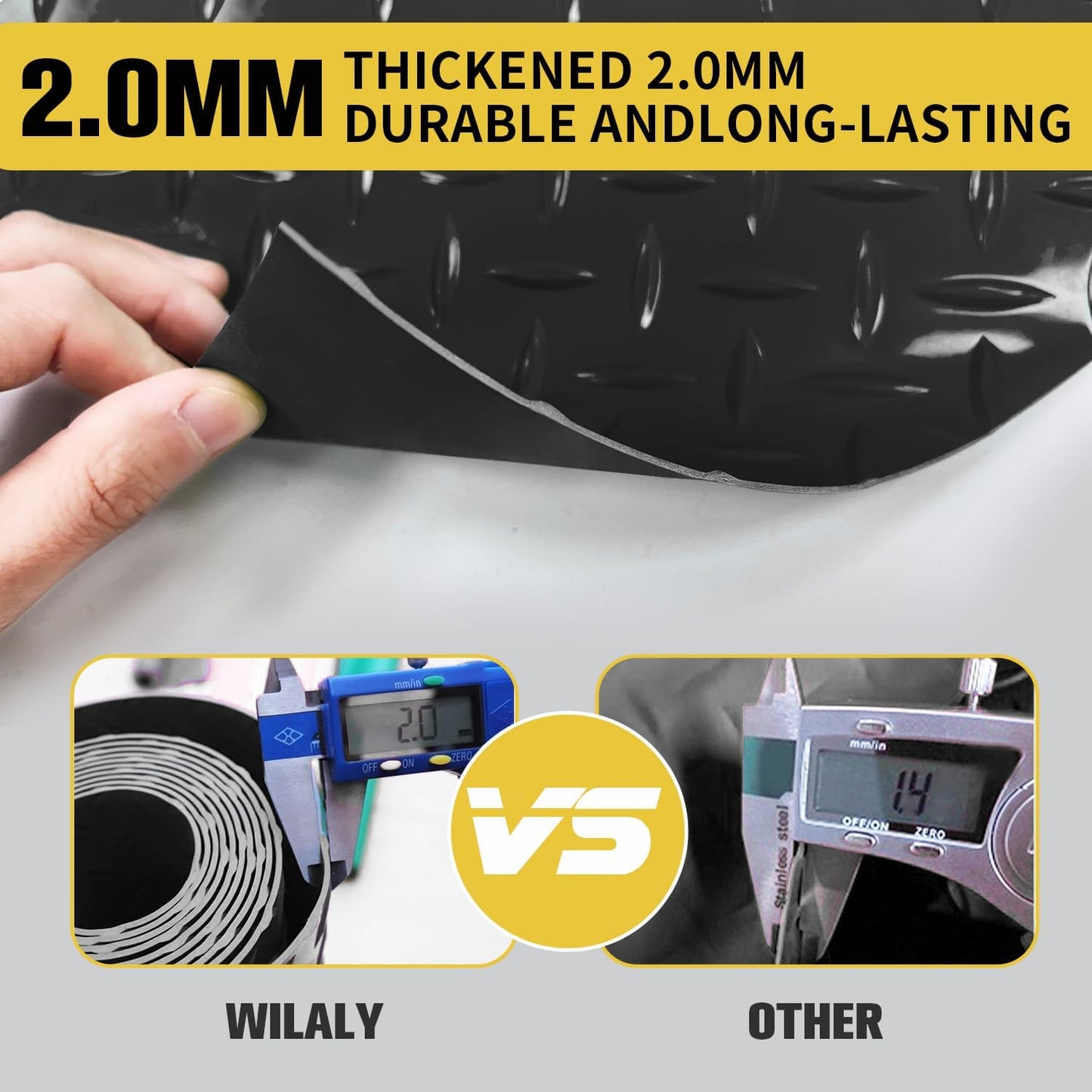 Premium Garage Floor Mat, Commercial Grade Heavy Duty Parking Mat for Garage Floor, Golf Cart Parking, Water/Stain Resistant Floor Runner (Black Diamond, 8 x 6.5 Feet)