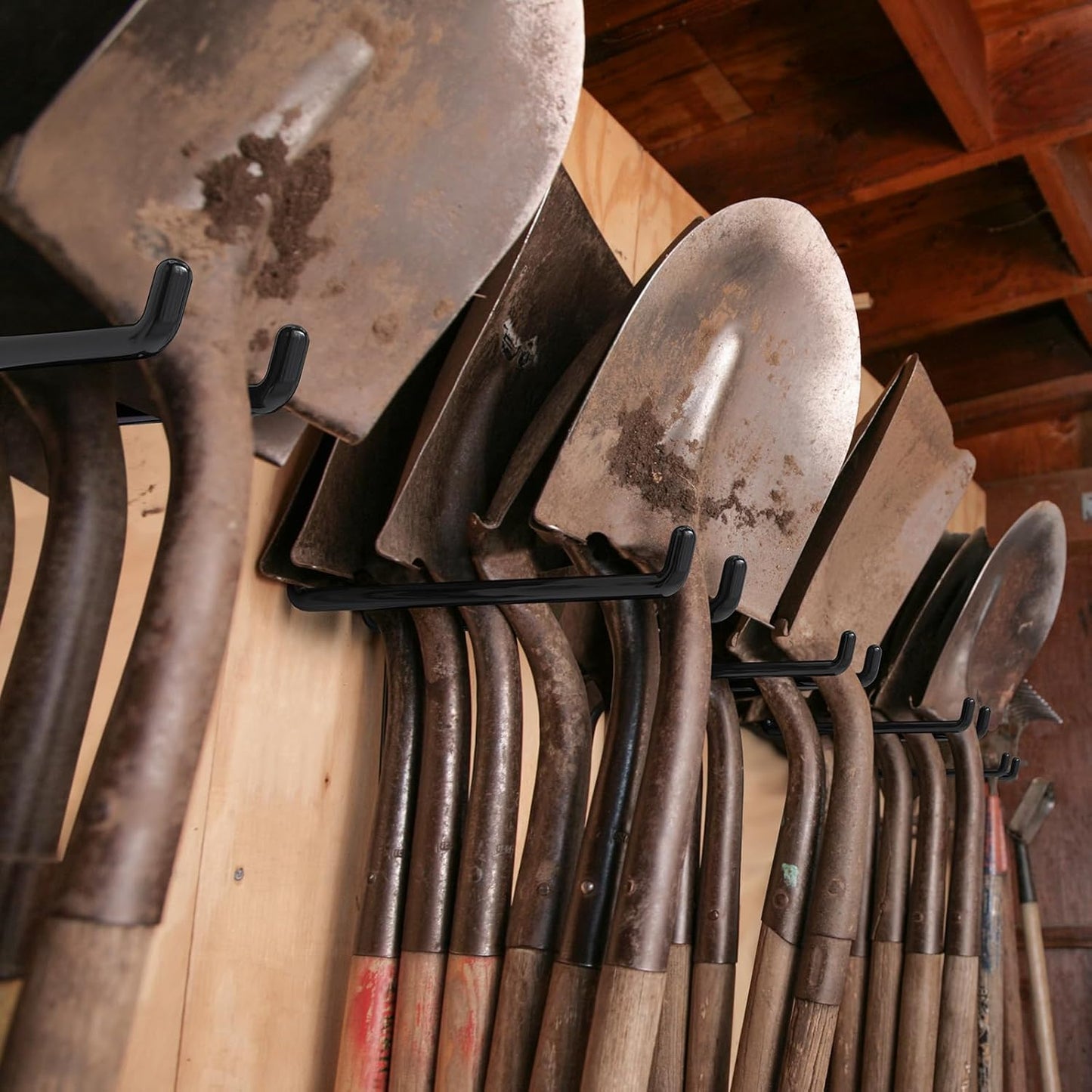 32 Pack Garage Hooks with Anti-Slip Coating Heavy Duty Wall Mount Hooks for Garage Storage and Hanging Hoses Bike Garden Tools Ropes etc