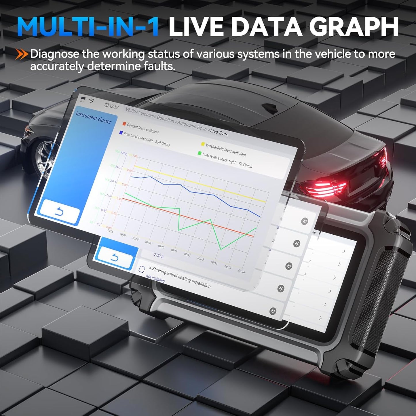 XTOOL IP500 for Jeep OBD2 Scanner, Full Systems Bi-Directional Scan Tool for Jeep/Dodge/Chrysler, with FCA AutoAuth, OBD2 Scanner Tool with All Reset -(Injector/EPB/ABS/BMS),CANFD,Lifetime Update