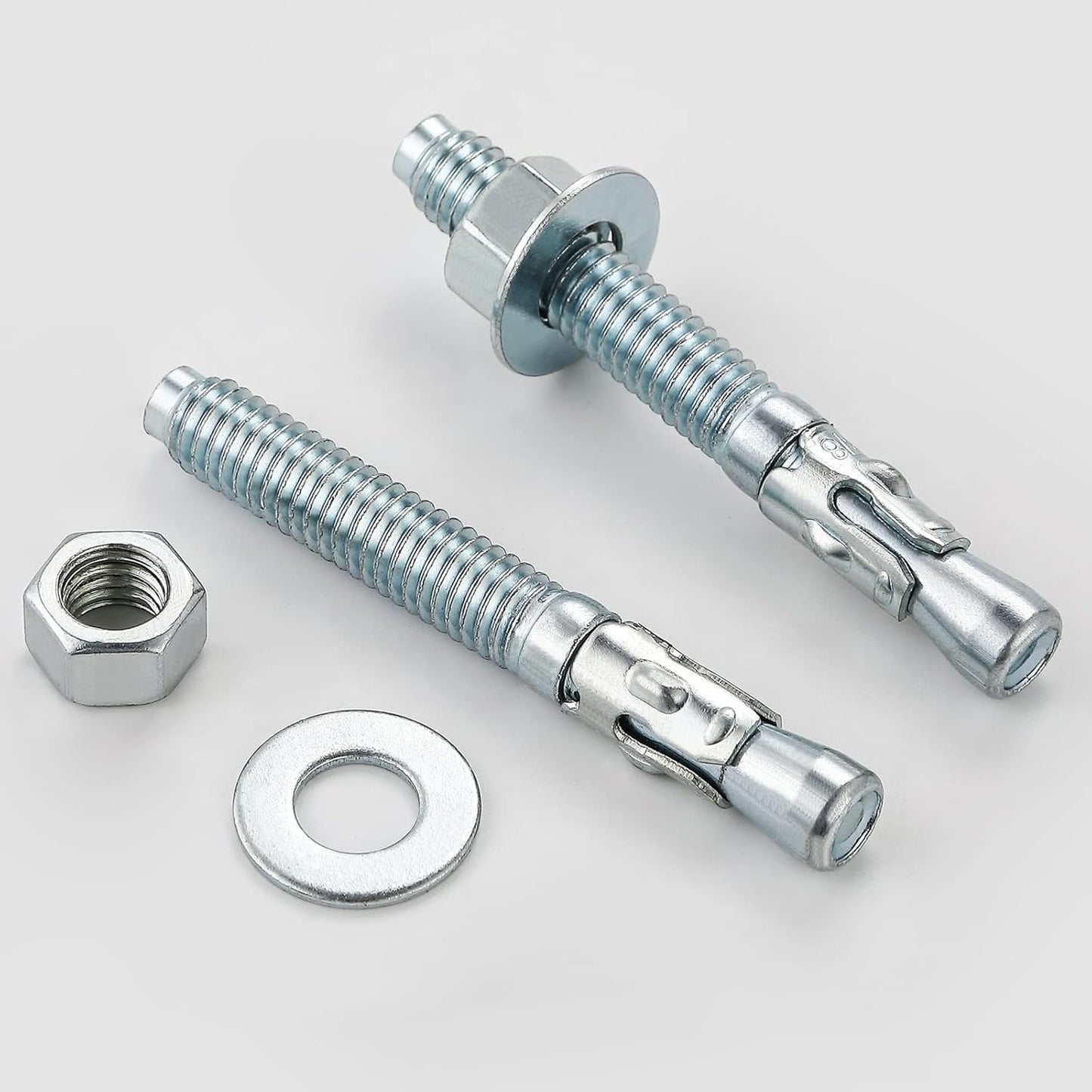 5/16x3" 30Pcs Inch Standard Fasteners for Heavy-Duty Zinc Wedge Anchors for Cement and Concrete