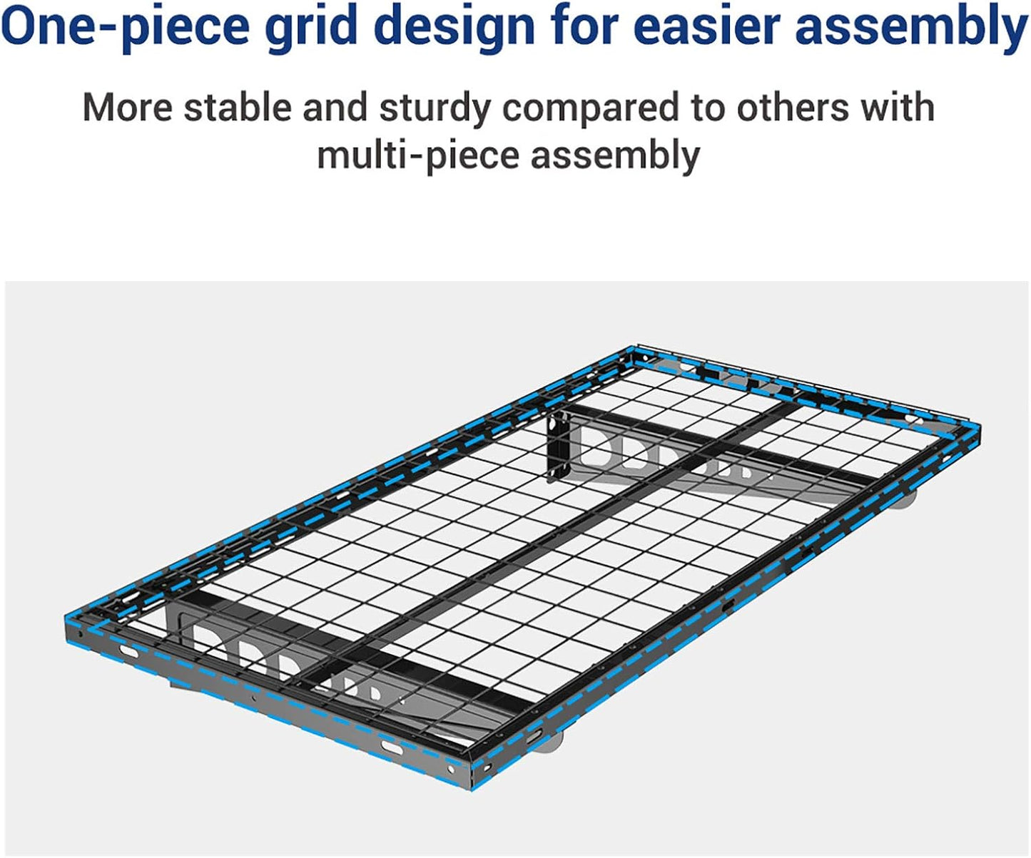 FLEXIMOUNTS 2 Pack 2x4ft Corner Wall Shelving Garage Storage Rack, 24x48 inch Floating Shelves, 440lbs Total Weight Capacity, Black