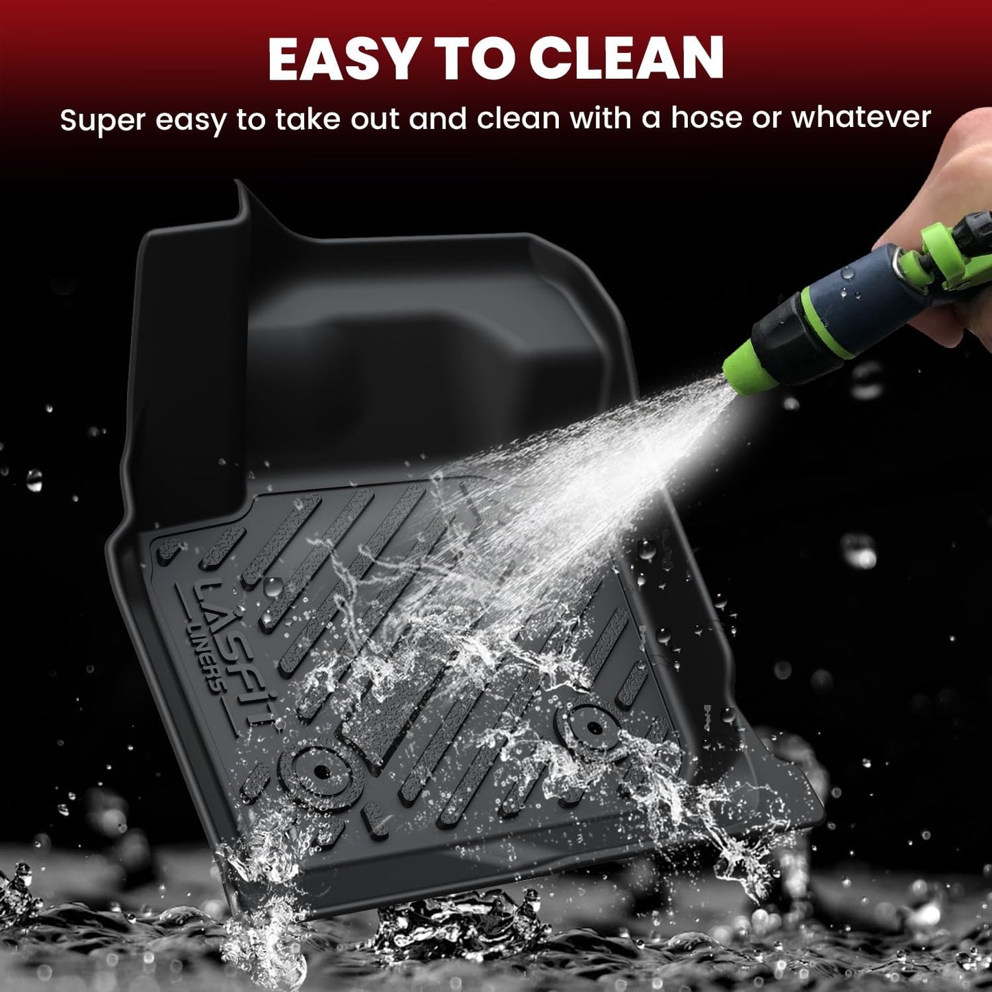 LASFIT Floor Mats & Trunk Mat for Ford Fusion & Lincoln MKZ 2013-2016 (Only Fit Gasoline) All Weather TPE Mats Custom Fit Floor Liner for Fusion & MKZ 1st & 2nd Row Car Mats and Cargo Liner, Black