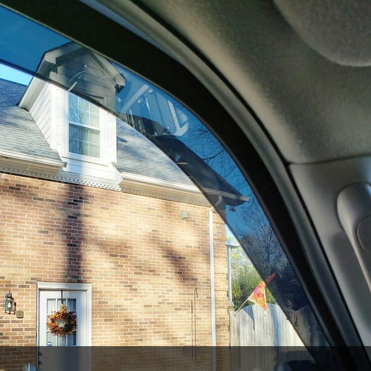 4pcs Outside Mount Style Window Rain Guards Durable Side Window Wind Deflectors Dark Smoke Vent Window Visors Compatible With Toyota 2016-2020 Tacoma Crew Cab (Double Cab)