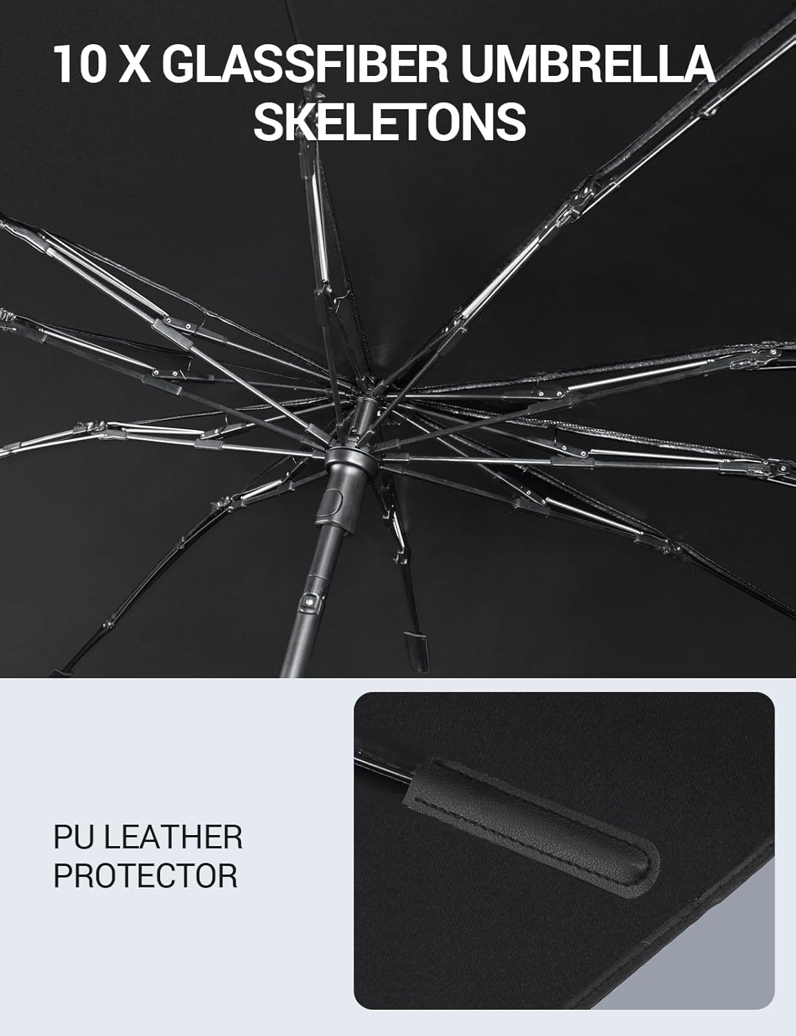 Proadsy Windshield Sun Shade Umbrella for Honda Pilot 2016-2025 2026 Foldable Car Umbrella Sunshade with Soft TPU Handle Spring Structure Crystal Cooling Material Protect Car from Rays & Heat