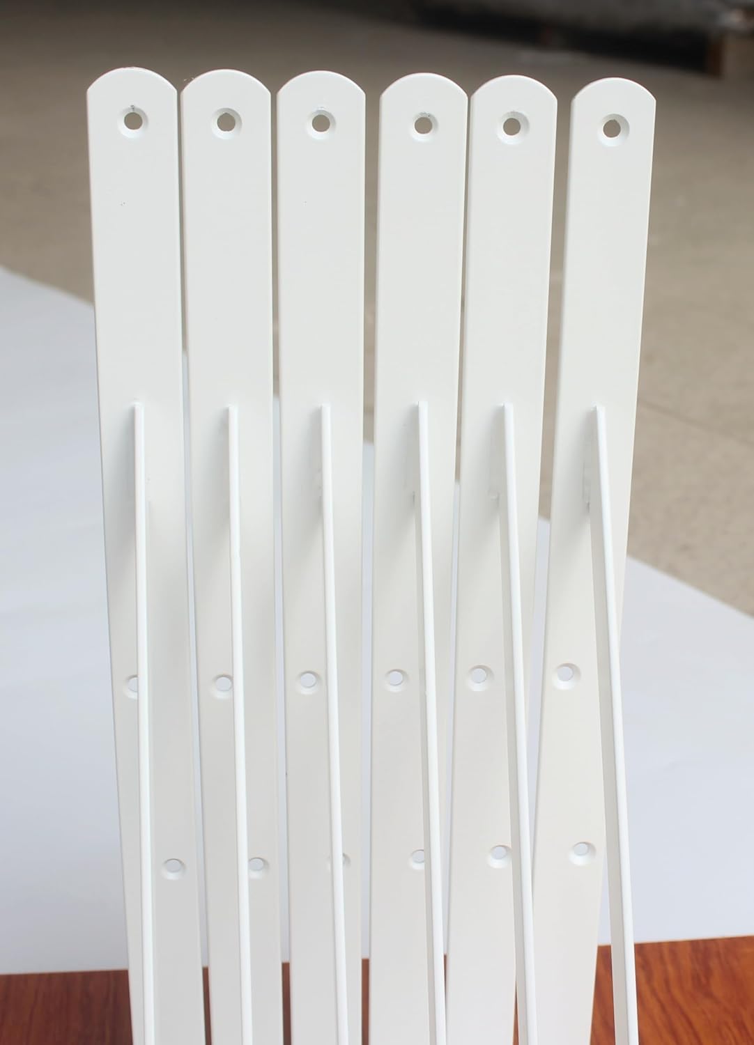 8 Pack L16 x H 10" White Heavy Duty Shelf Brackets with Screws Metal Shelf Brackets Shelf Support Angle Brackets for Shelves L Brackets Heavy Duty Floating Shelf