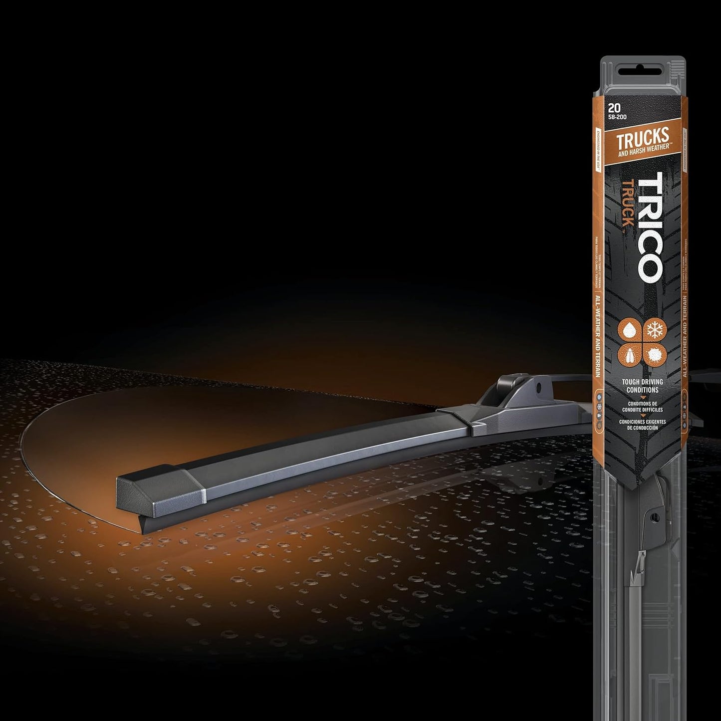 TRICO Solutions™ Truck 26 Inch & 24 Inch Pack of 2 High Performance Automotive Replacement Windshield Wiper Blade for Select Honda Passport, Pilot and Ridgeline Models (58-2624)