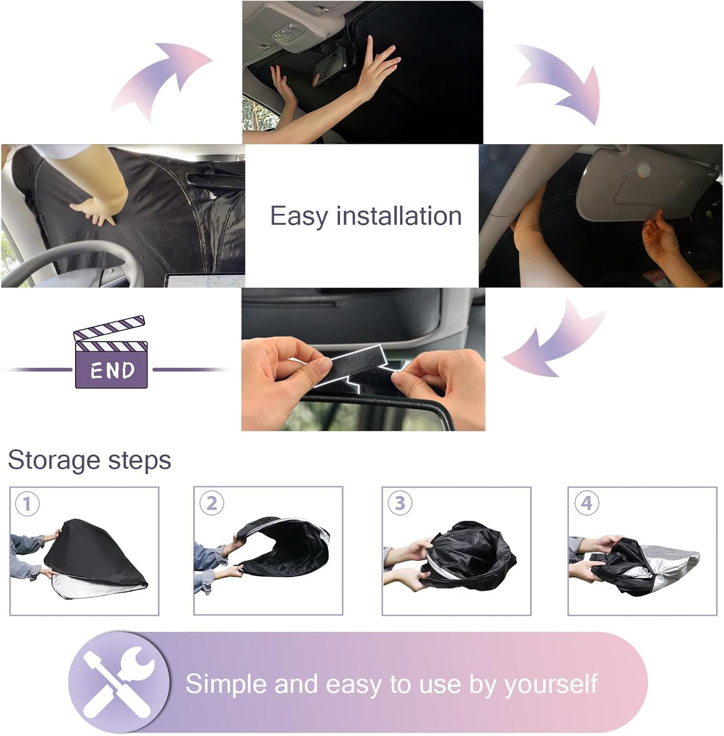 LUWU for 2024 2025 Lexus GX550 Windshield Sun Shade 2025 Lexus GX550 Windshield Sunshades 2024 2025 Lexus GX550 Accessories Foldable Sunshade Cover Block UV Ray Lexus GX550 Front Window Sunshade