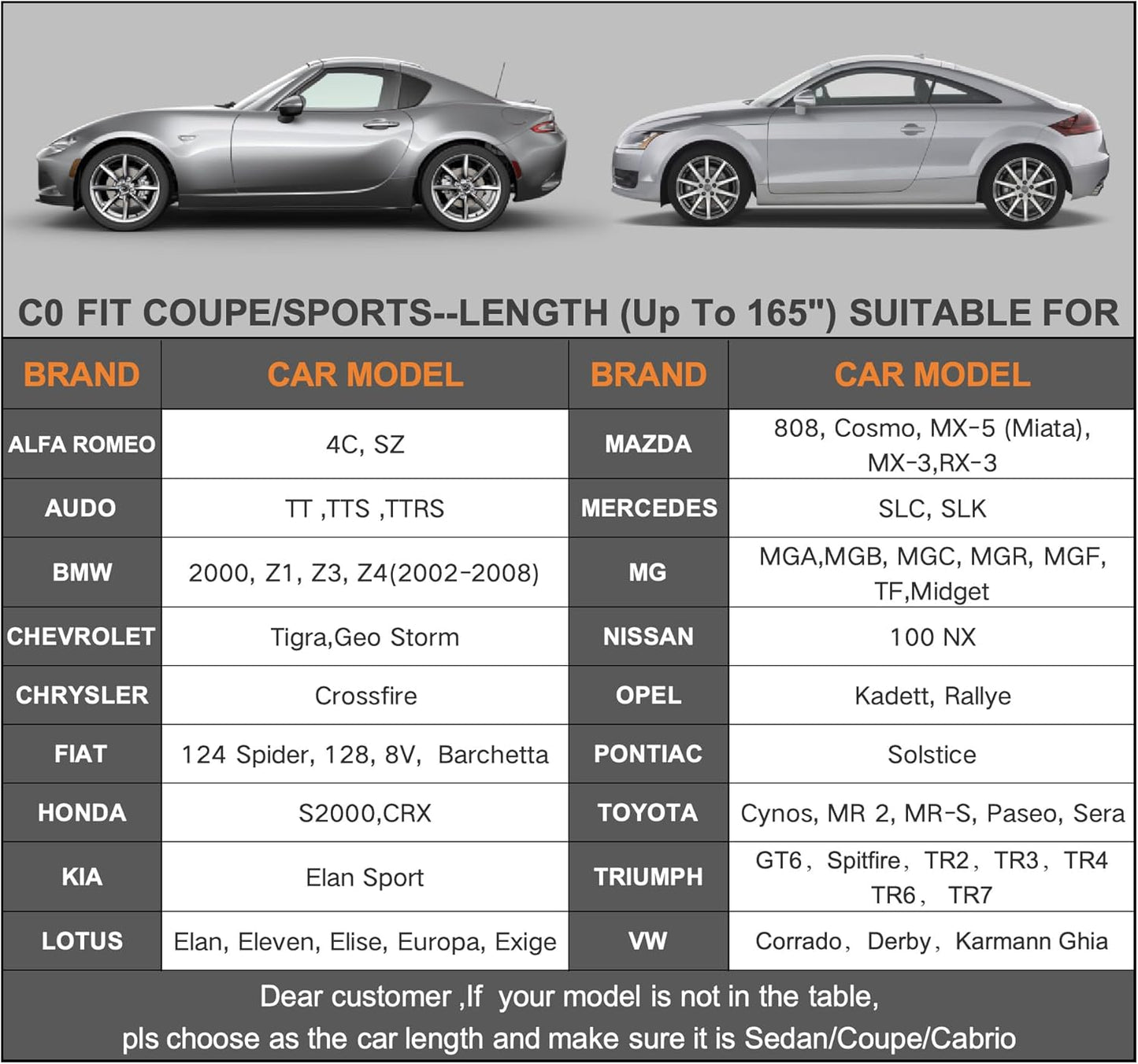 Kayme 7 Layers Heavy Duty Car Cover Waterproof All Weather, Universal Fit for Sedan Coupe Car (up to 165 inch), Such as Mazda Miata MX-5, Honda S2000.