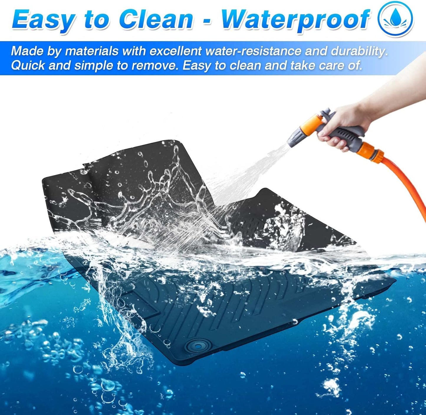 Cartist Floor Mats Compatible with Genesis G70 RWD 2019-2025 Accessories (Not fit AWD) All Weather Floor Liner 2 Rows Carpet Protection 3D TPE Odorless