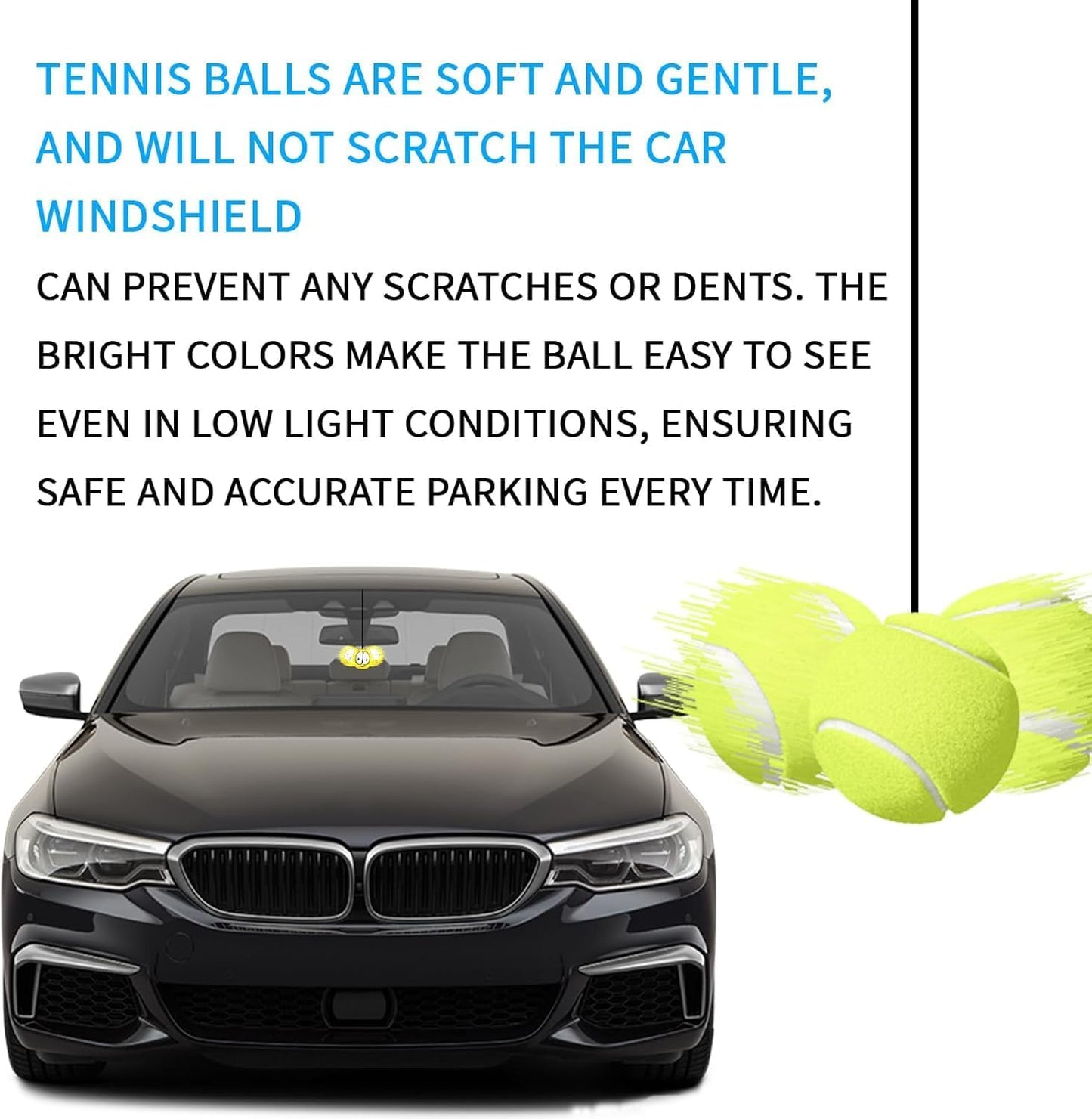 2PC Garage Parking Assistance Tennis Balls, Garage Car Stop Indicator, Garage Tennis Ball Parking Aid, Suitable for Parking aids for Home Garage. (Football)