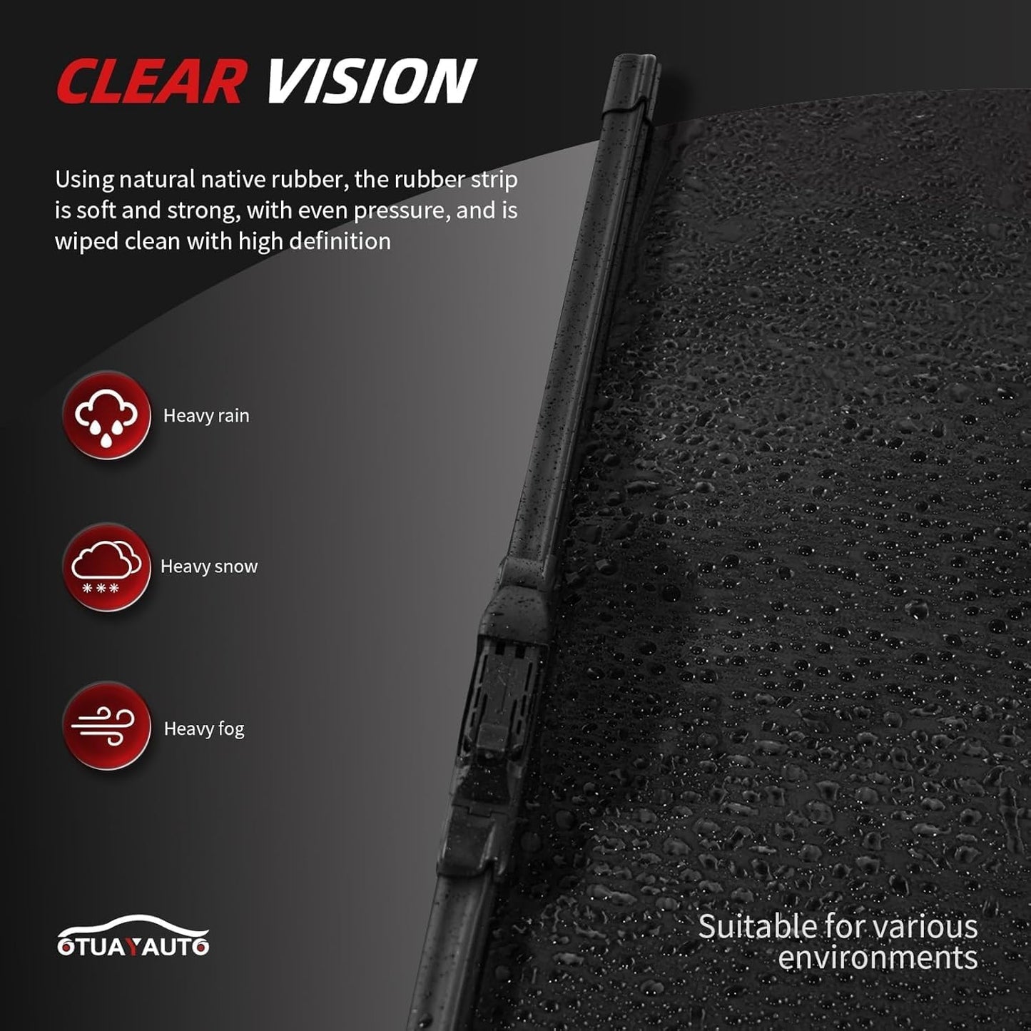 OTUAYAUTO Windshield Wiper Blades - Replacement for Volkswagen VW ID.4 2021-2024, Front and Rear Wipers Set, Top Lock - 28"+18"+11" (Pack of 3)