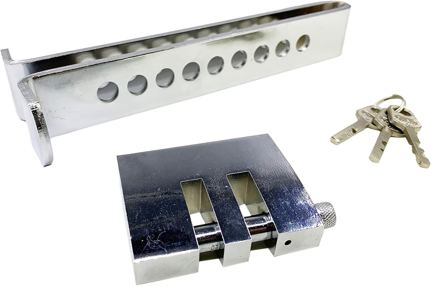 22.5cm Anti-Theft Auto Brake Clutch Lock Stainless Steel Vehicle Security Protection Supplies Car Brake Lock with 3 Keys