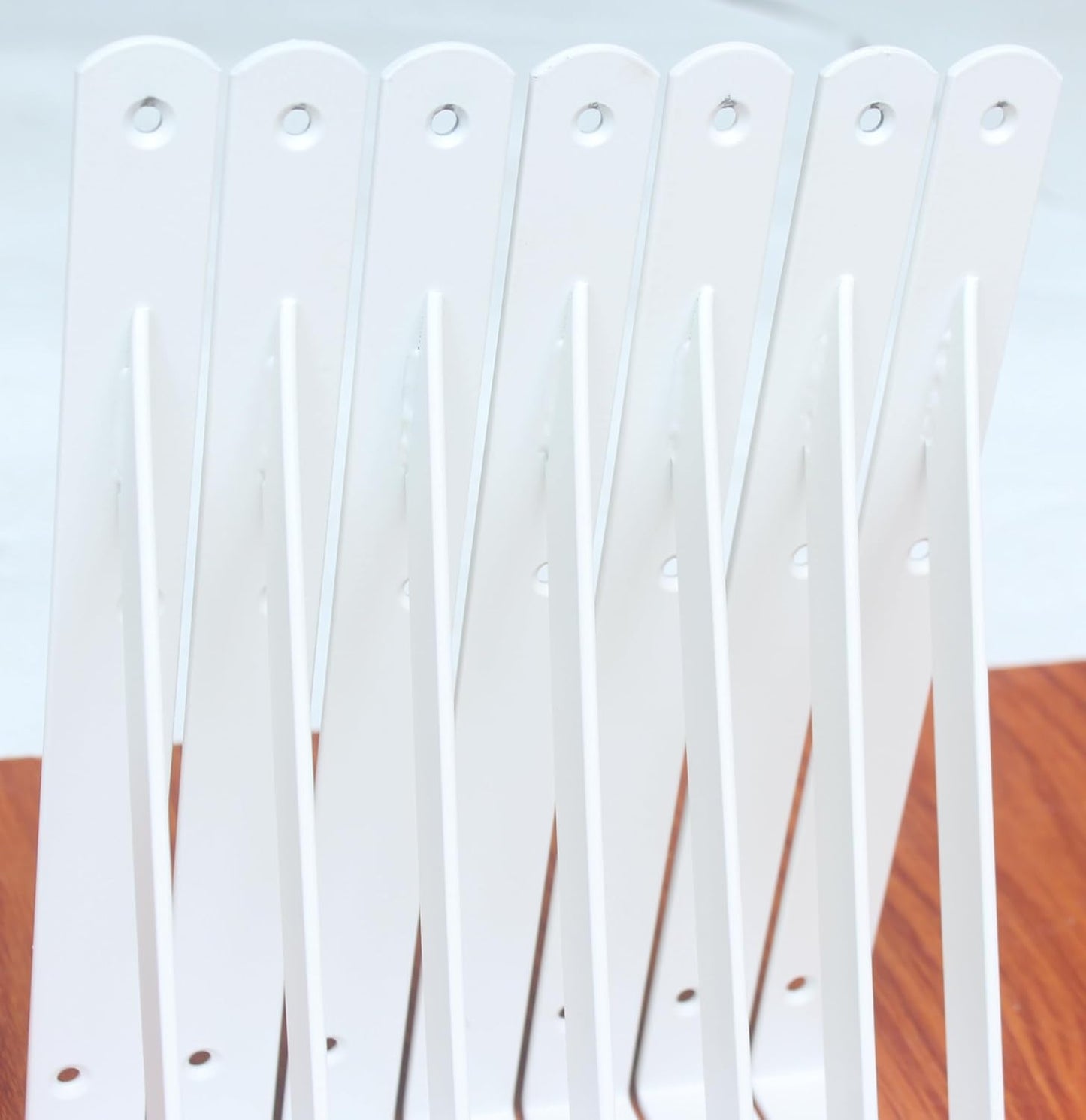 16 Pack L10 x H 8" White Heavy Duty Shelf Brackets with Screws Metal Shelf Brackets Shelf Support Angle Brackets for Shelves L Brackets Heavy Duty Floating Shelf