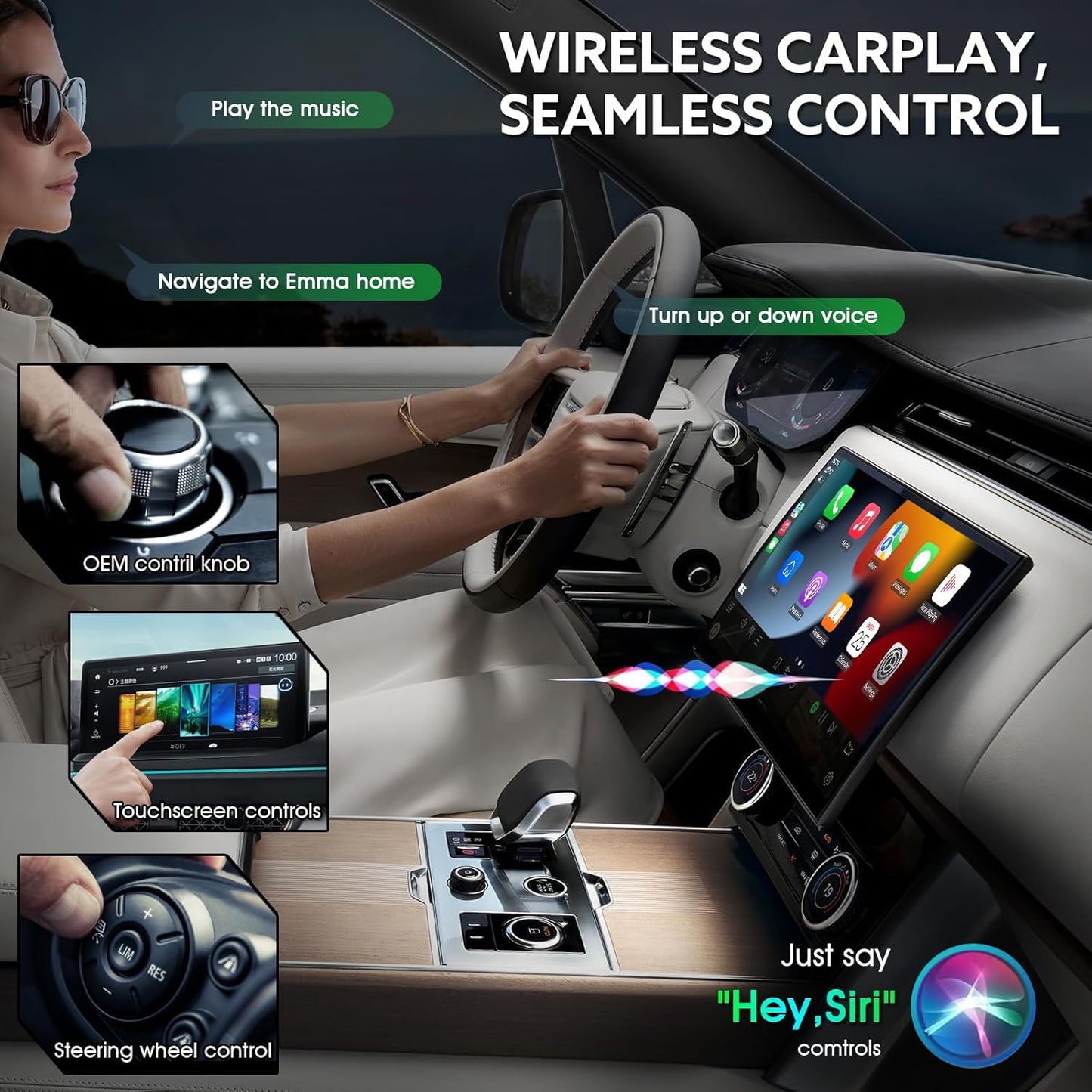 Wireless CarPlay Adapter for iPhone – Converts Wired to Wireless CarPlay Dongle, Mini Plug & Play USB & USB-C/Type-C, Seamless Fast Connection, No Latency, Quick Setup & Auto-Connect Apple iOS 10+