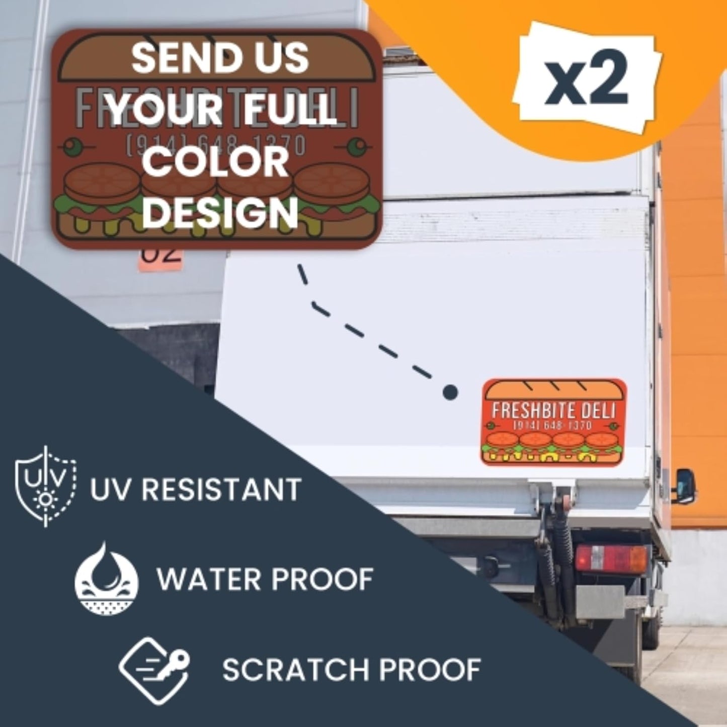 Magnet Me Up Customizable and Personalized Automotive Magnet Decals (24āx36ā Rectangle)