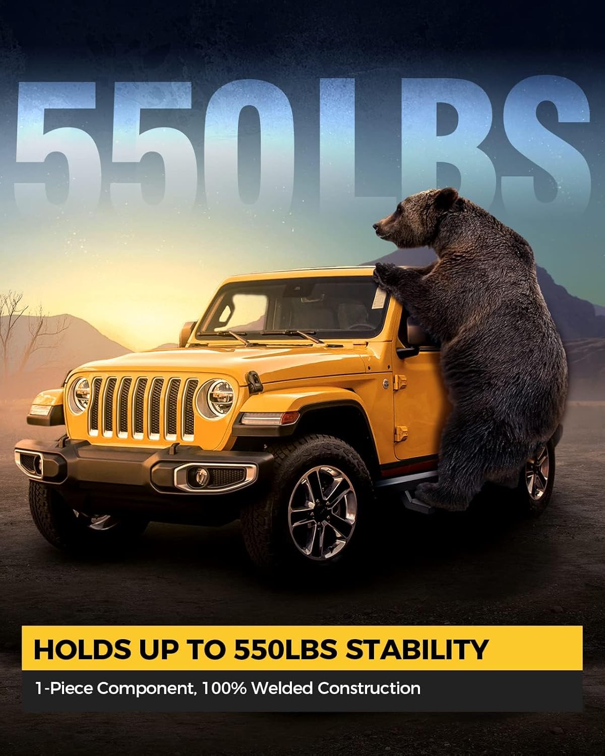 KYX Running Boards & Steps Nerf Bars Fit for 2019-2025 Chevy Silverado GMC Sierra 1500; 2020-2025 2500 3500HD | Crew Cab | A Pair Car Door Side Steps Nerf Bars Truck Boards Step Rails-Triple Tube