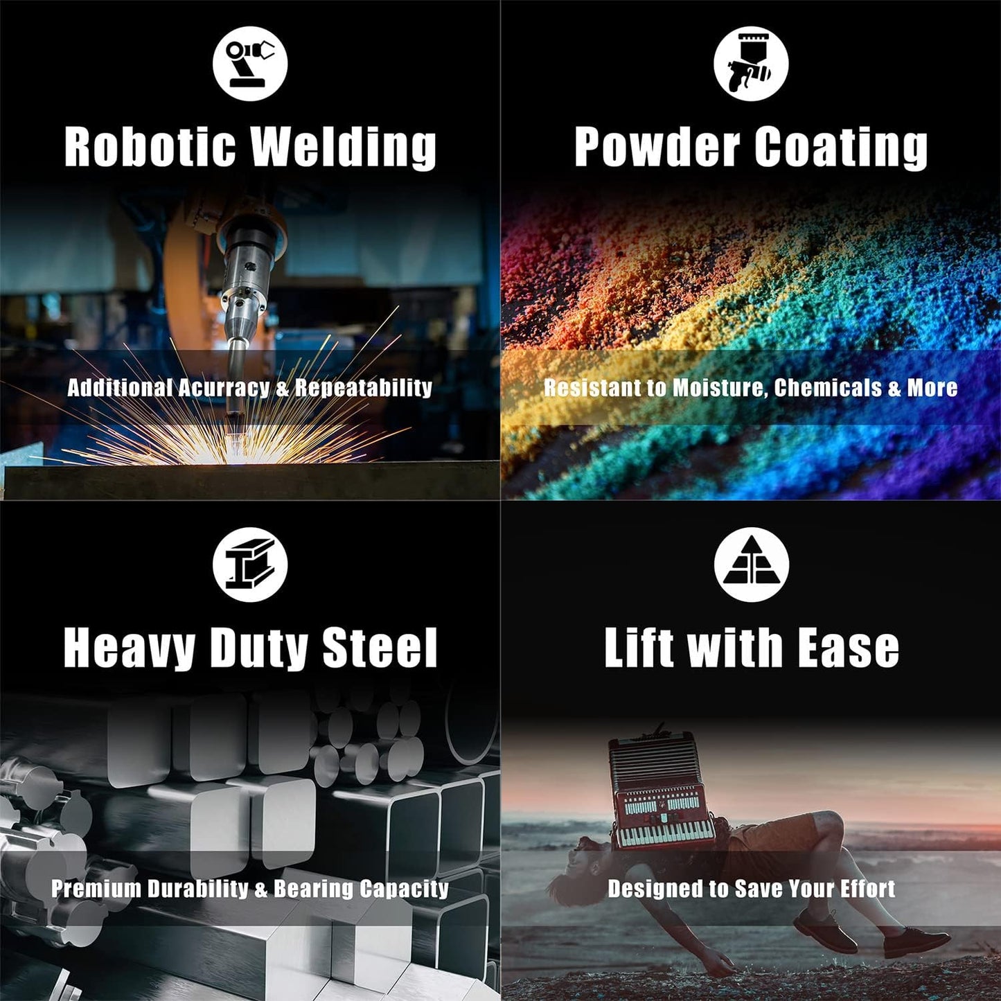 BIG RED AT82012B Torin Hydraulic Trolley Service/Floor Jack with Blow Mold Carrying Storage Case, 2 Ton (4,000 lb) Capacity, Black