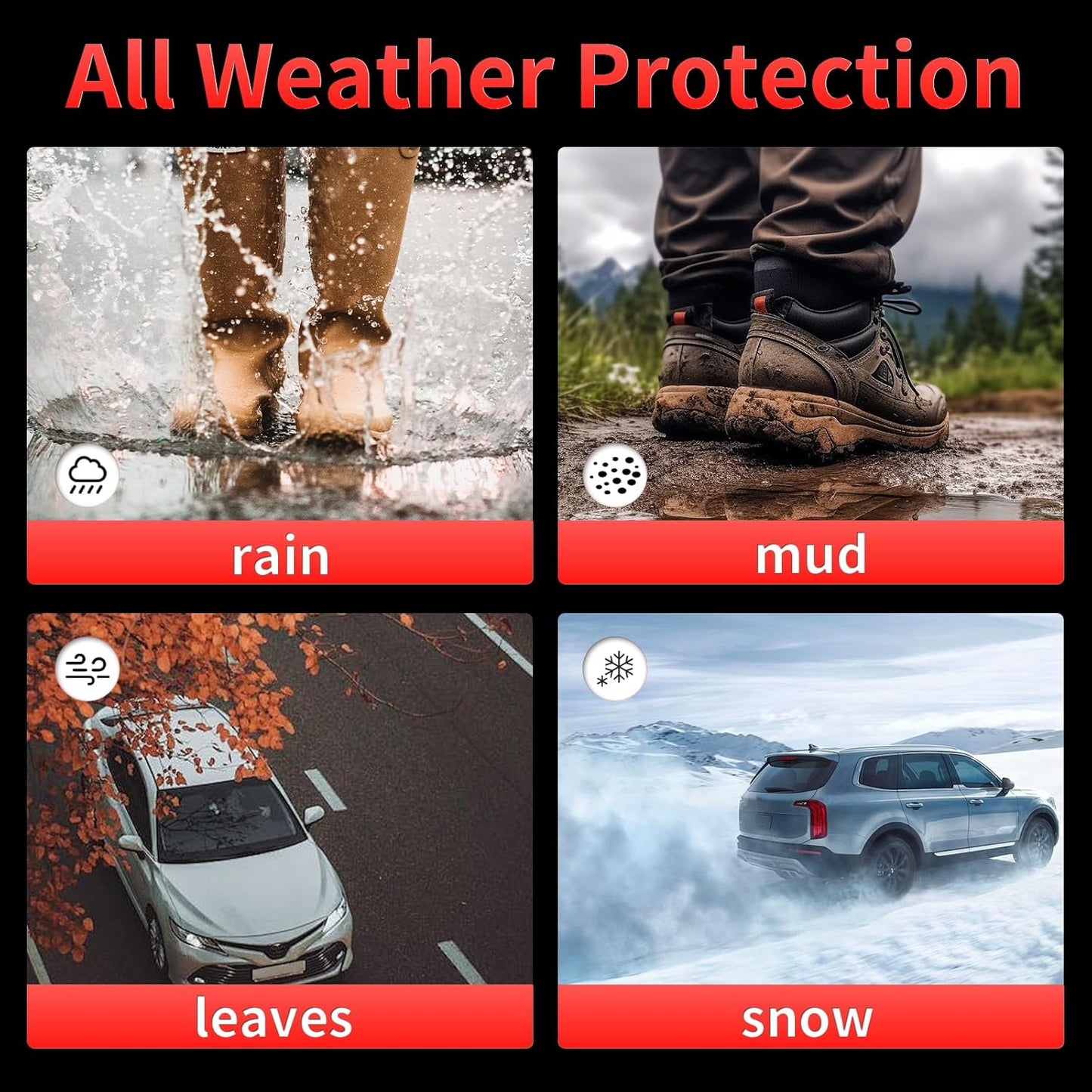 All Weather Floor Mats and Cargo Liners Set Fit for Mazda CX-50 (Not for Hybrid) 2023 2024 2025 TPE Car Mats Waterproof Anti-Slip Rubber Trunk Liners CX-50 Accessories