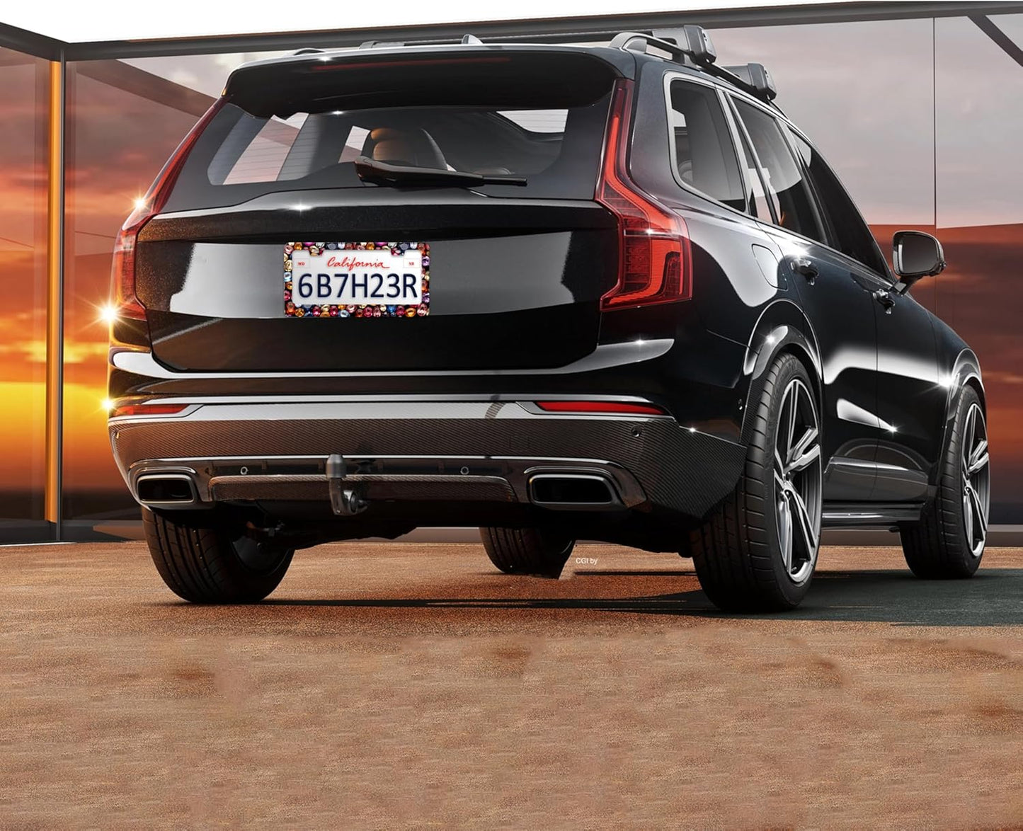 Beautiful Gemstone Pattern License Plate Frame Bling License Plate Holders Funny Stainless Steel Auto Accessory Bracket 2 Hole With Screws Universal Us Car License Plate Frames 6x12 Inch For Women Men