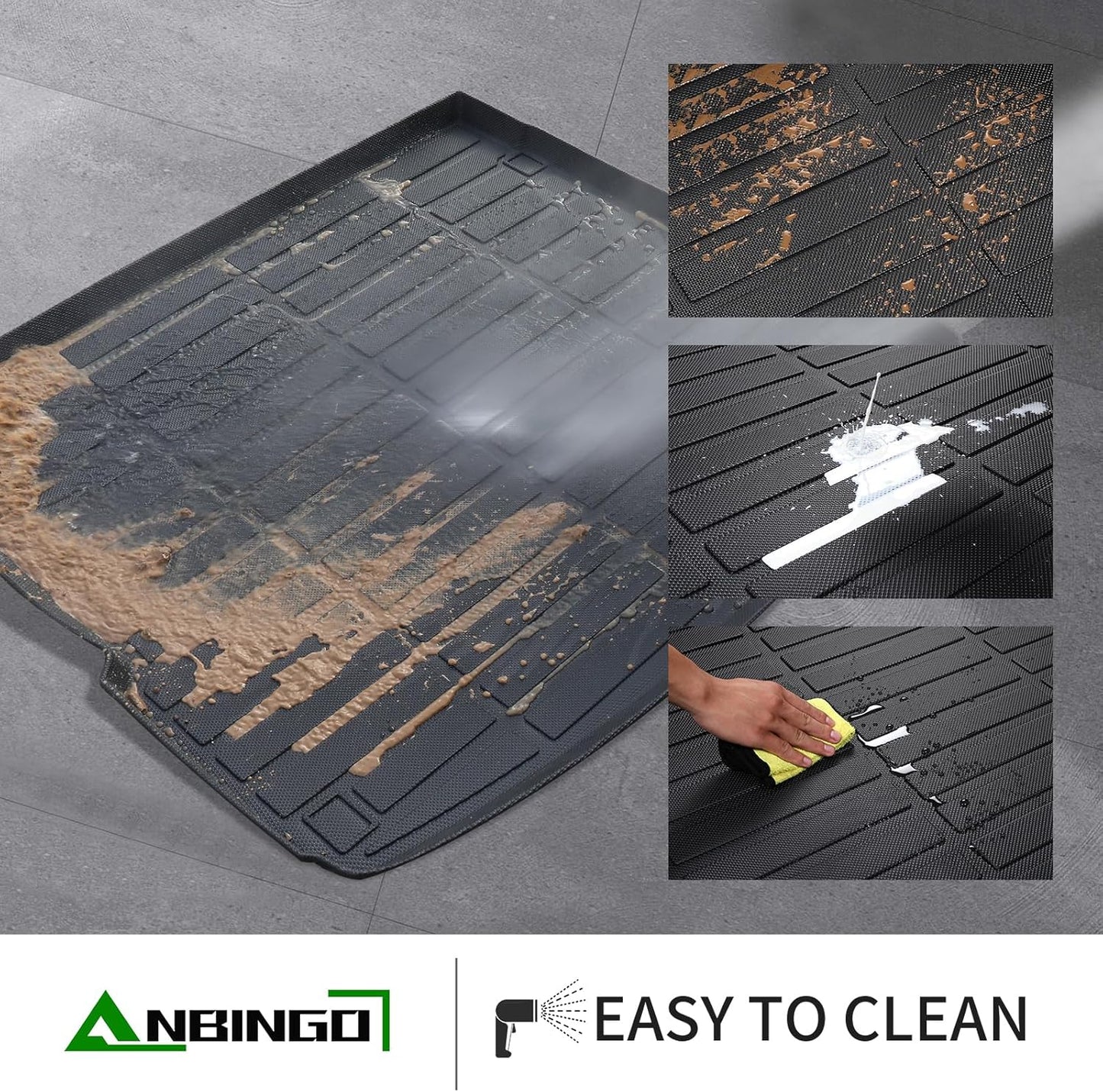 ANBINGO®-Car Mats for 2005-2010 Jeep Grand Cherokee, All Weather Grand Cherokee Floor Mats Cargo Mat Set Custom Full Set Waterproof Durable Grand Cherokee Accessories