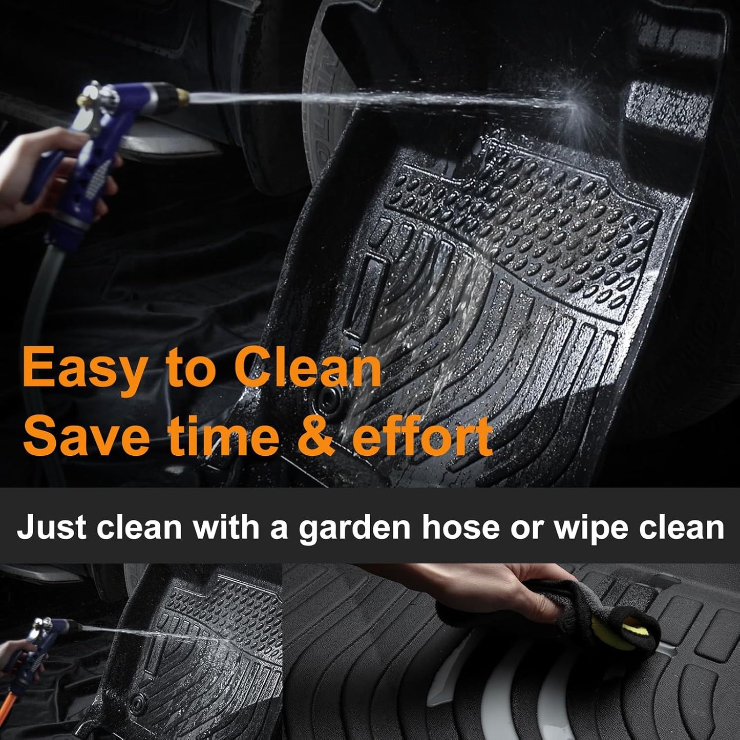 Binmotor-Floor Mats & Cargo Liner Set for Buick Enclave 2018-2024, All Weather Car Floor Mat, TPE Rubber Liners Cargo Trunk Mat for Accessories