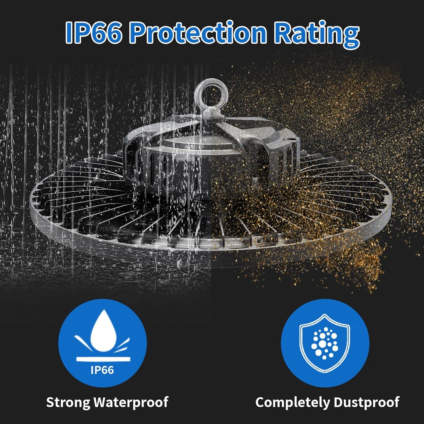 2 Pack UFO LED High Bay Light 200W, 29000 LM, 5000K with 5ft Power Cord, US Plug, Bright LED Shop Light for Basement Commercial Factory Garage Lighting, IP66 Waterproof, AC110-277V, ETL Listded