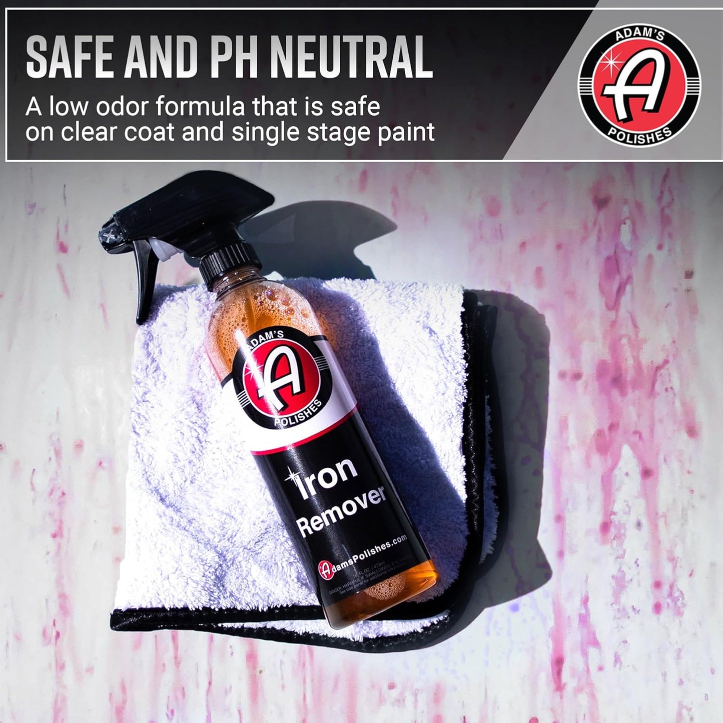 Adam's Iron Remover (Gallon) - Iron Out Fallout & Stop Rust Remover Spray for Car Detailing Removes Iron Particles in Auto Paint, Wheels, Motorcycle, RV & Boat - Use Before Clay Bar, Wax or Car Wash