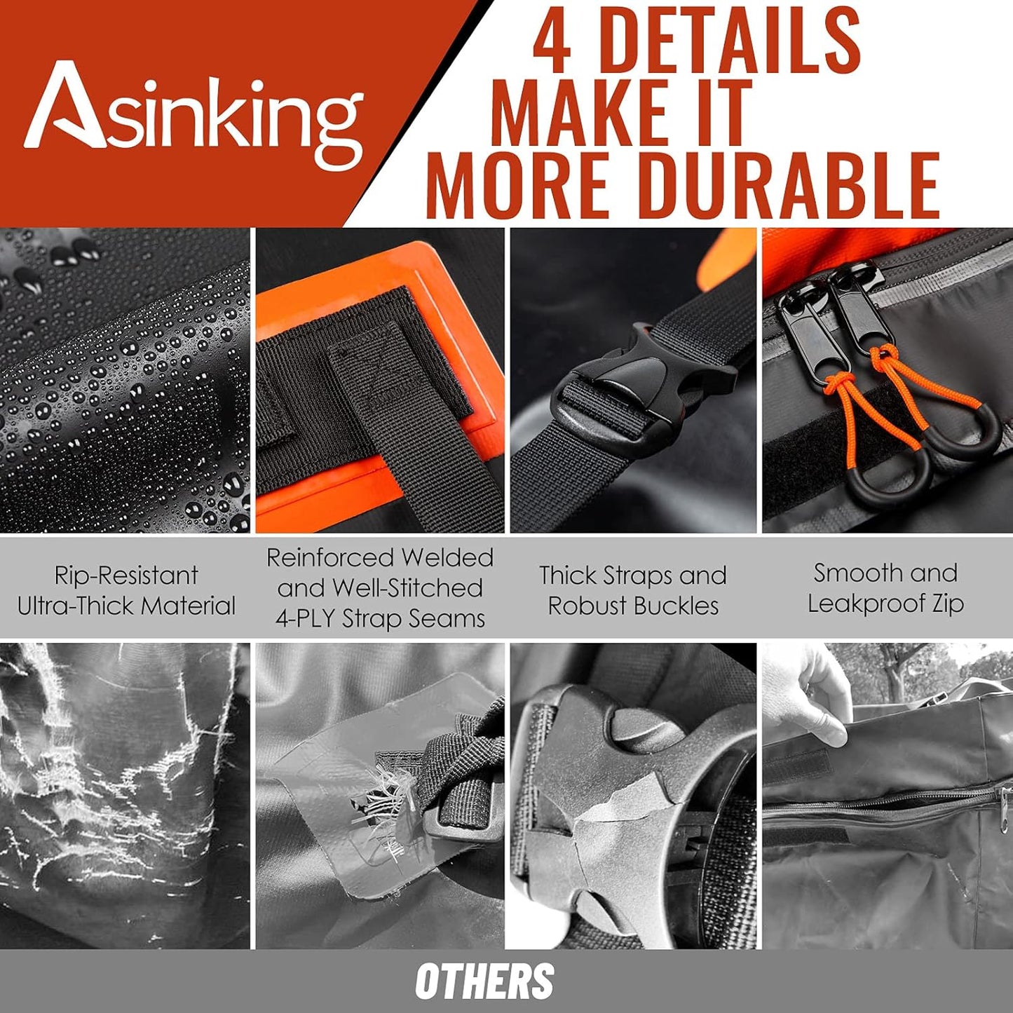 Car Rooftop Cargo Carrier - 21 Cubic Feet, 100% Waterproof Heavy Duty 840D Car Roof Bag for All Vehicles with/Without Racks - Anti-Slip Mat, 6 Door Hooks, Storage Bag, 2 Extra Straps